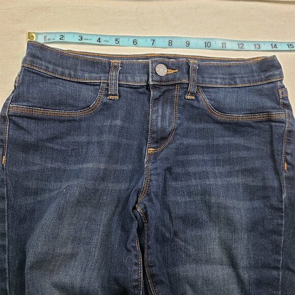 Banana Republic Dark Wash Blue Jeans Size 28/6 Skinny Leg Low Rise Stretch Y2K - Picture 14 of 16
